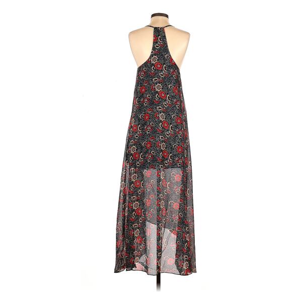 Boohoo Tasha Floral Print Hanky Hem Dress Beaded SIZE 4P Petite New Flaw - Picture 2 of 6